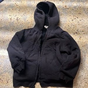 Kids Fleeced Lined Hoodie All Black